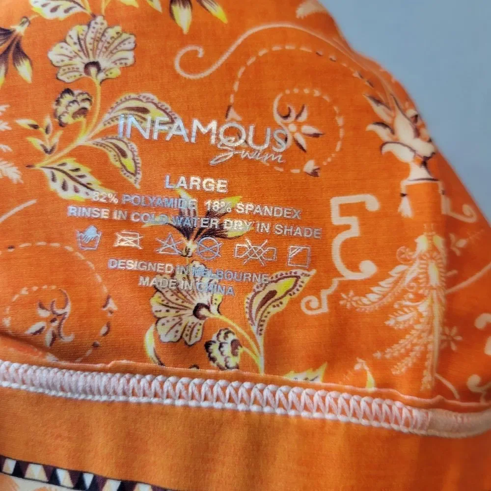 Infamous Swim Bikini Top Size Large Swim